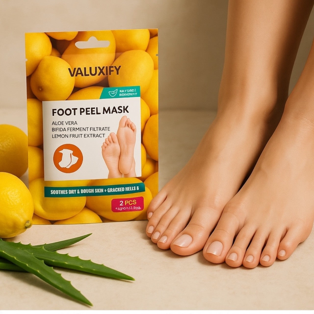 3 Lemon Exfoliating Foot Peel Masks