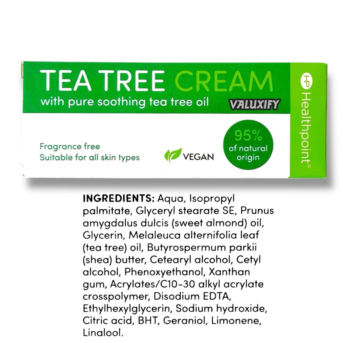 Healthpoint Tea Tree Cream Natural antiseptic Gentle Soothing 50ml- 3PK