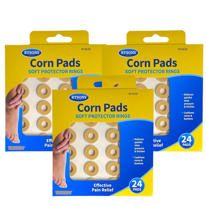 72x Corn Pads Foam Cushions Adhesive Rings Pain Relief Protective Foot Plasters