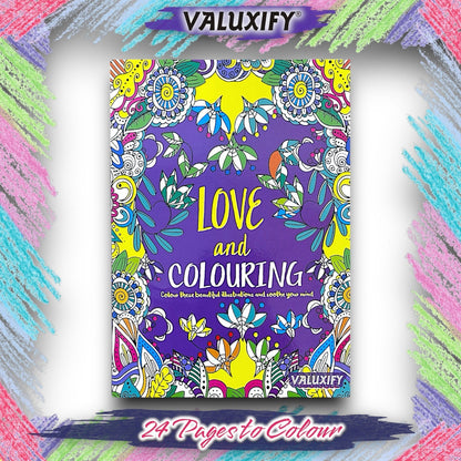 Adult Colouring Books Anti Stress Mind Relaxing Therapy Creative Peaceful Book