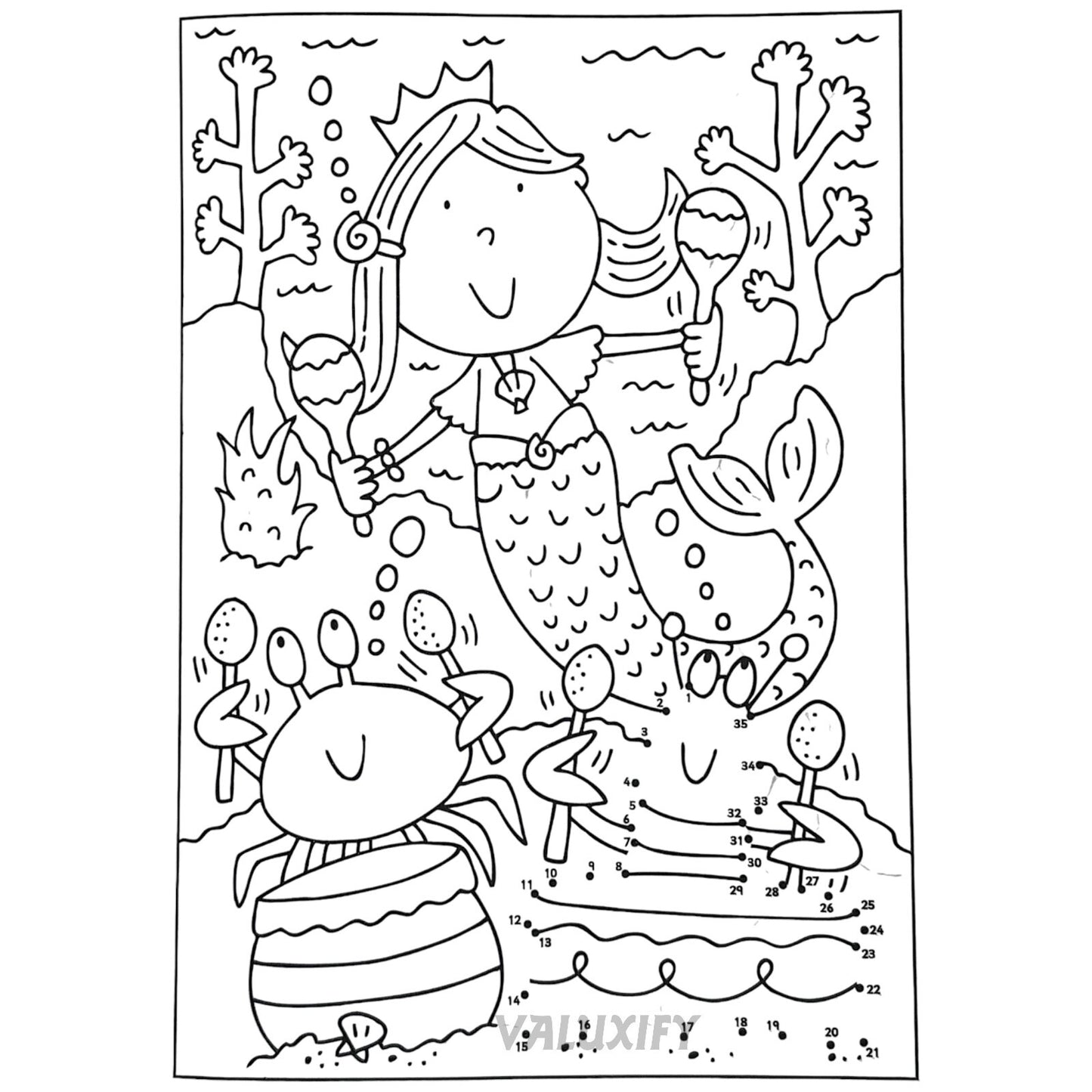 2 | Dot to Dot | Kids Colouring Books | Mermaid Unicorns | Puzzle Activity A4