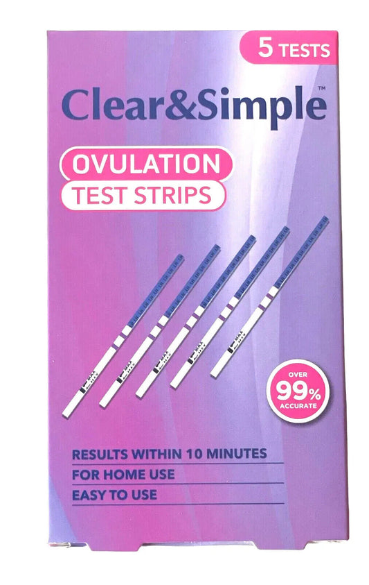 Ovulation Test Strips Ultra Sensitive Wide 20mIU Fertility Test Pack of 5 Strips