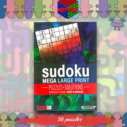 2 Mega Large Sudoku Puzzles Books
