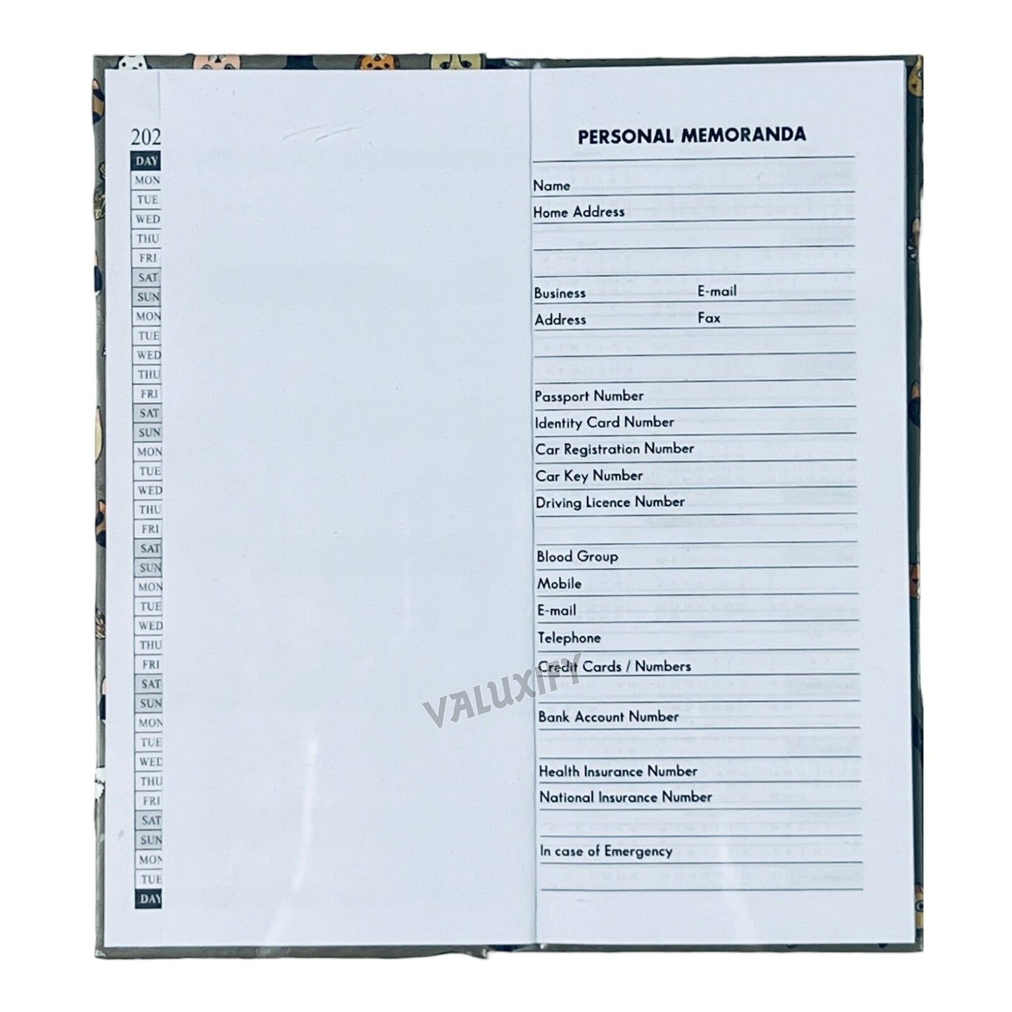 2025 Diary Slim Size Week to View 2025 Diaries Full Year Organiser Planner