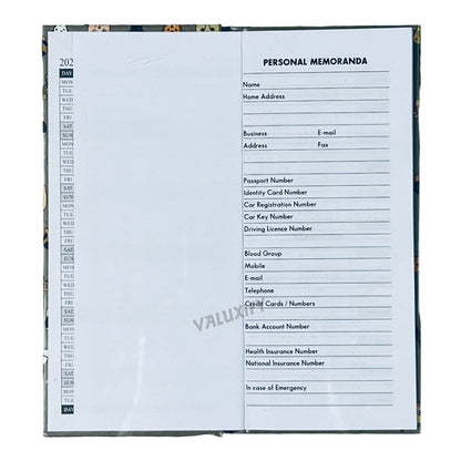 2025 Diary Slim Size Week to View 2025 Diaries Full Year Organiser Planner