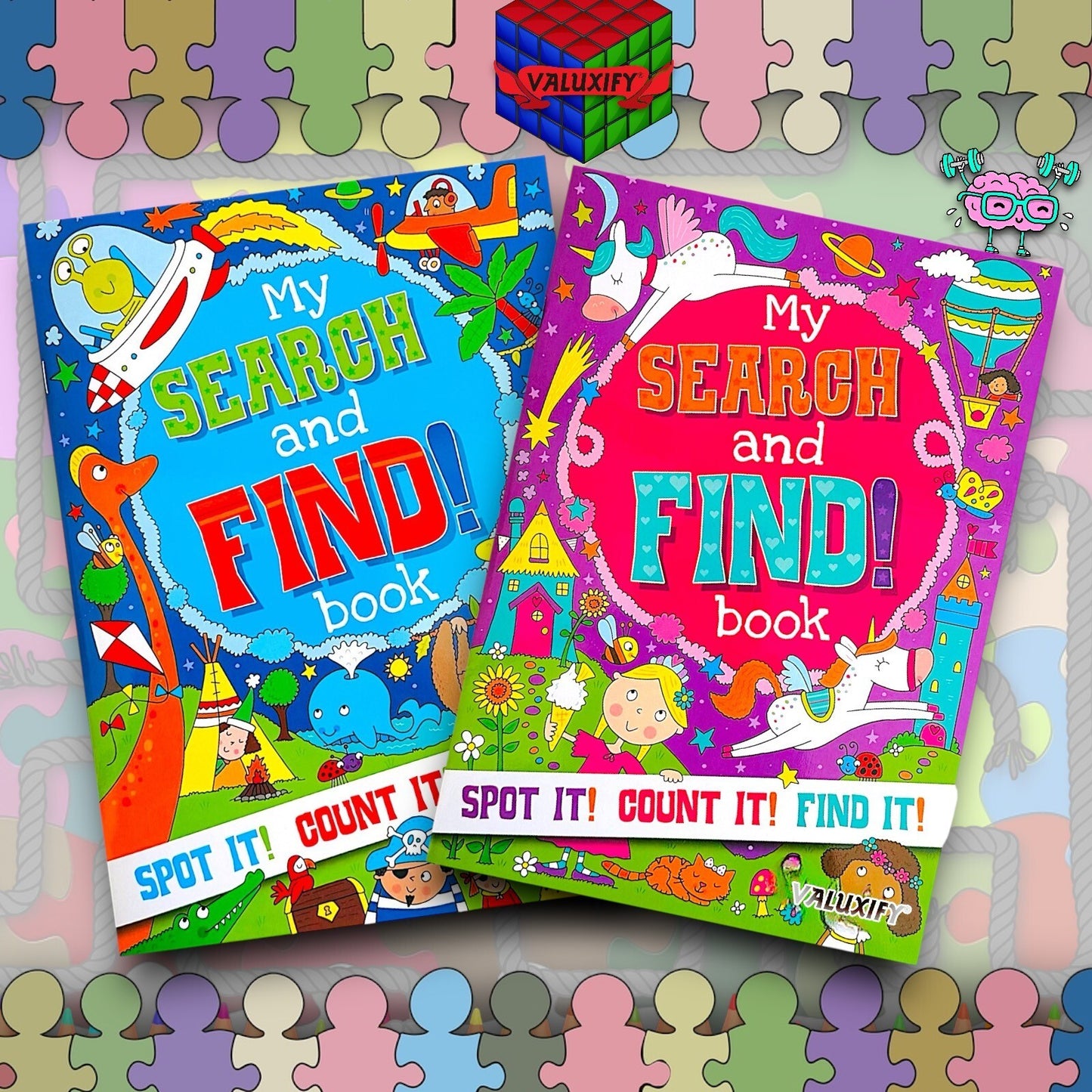 Search & Find  Kids Children Kids Activity Books My  Puzzles Fun 2 Books A4