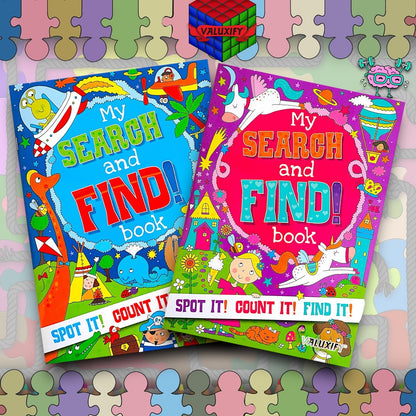 Search & Find  Kids Children Kids Activity Books My  Puzzles Fun 2 Books A4
