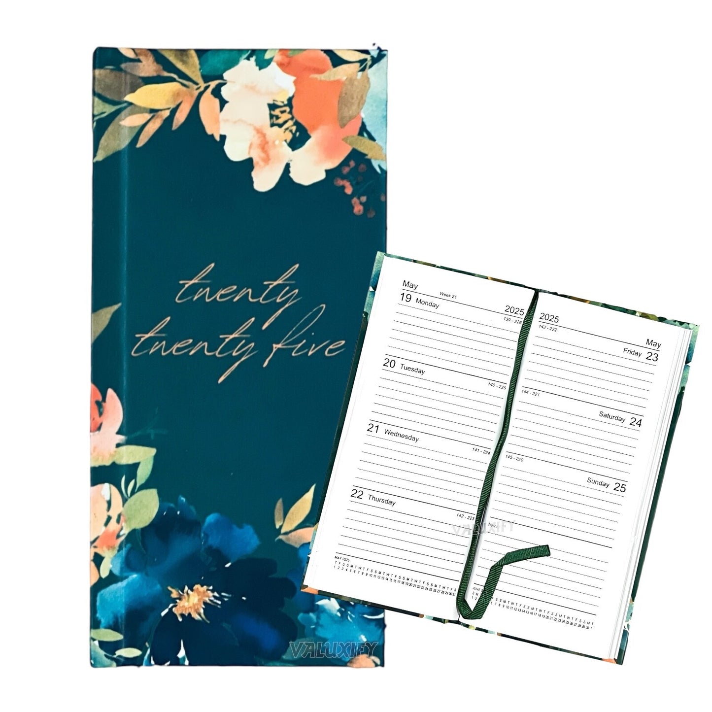 2025 Diary Slim Size Week to View 2025 Diaries Full Year Organiser Planner