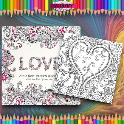 Advance Adult Colouring Books Mindfulness Relax Your Mind Colour Therapy 2 Books