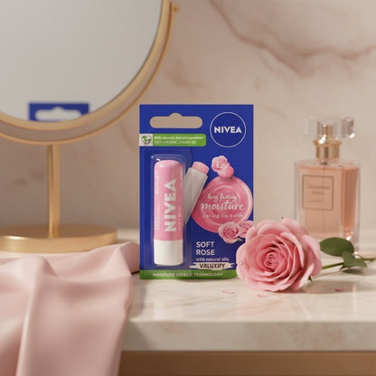Nivea Lip Care Balms Soft Rose-4.8g - Providing Long-Lasting Hydration