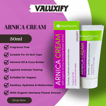 Arnica Cream Organic  Natural Remedy -Soothe | Hydrate | Moisturise - 3 x 50ml