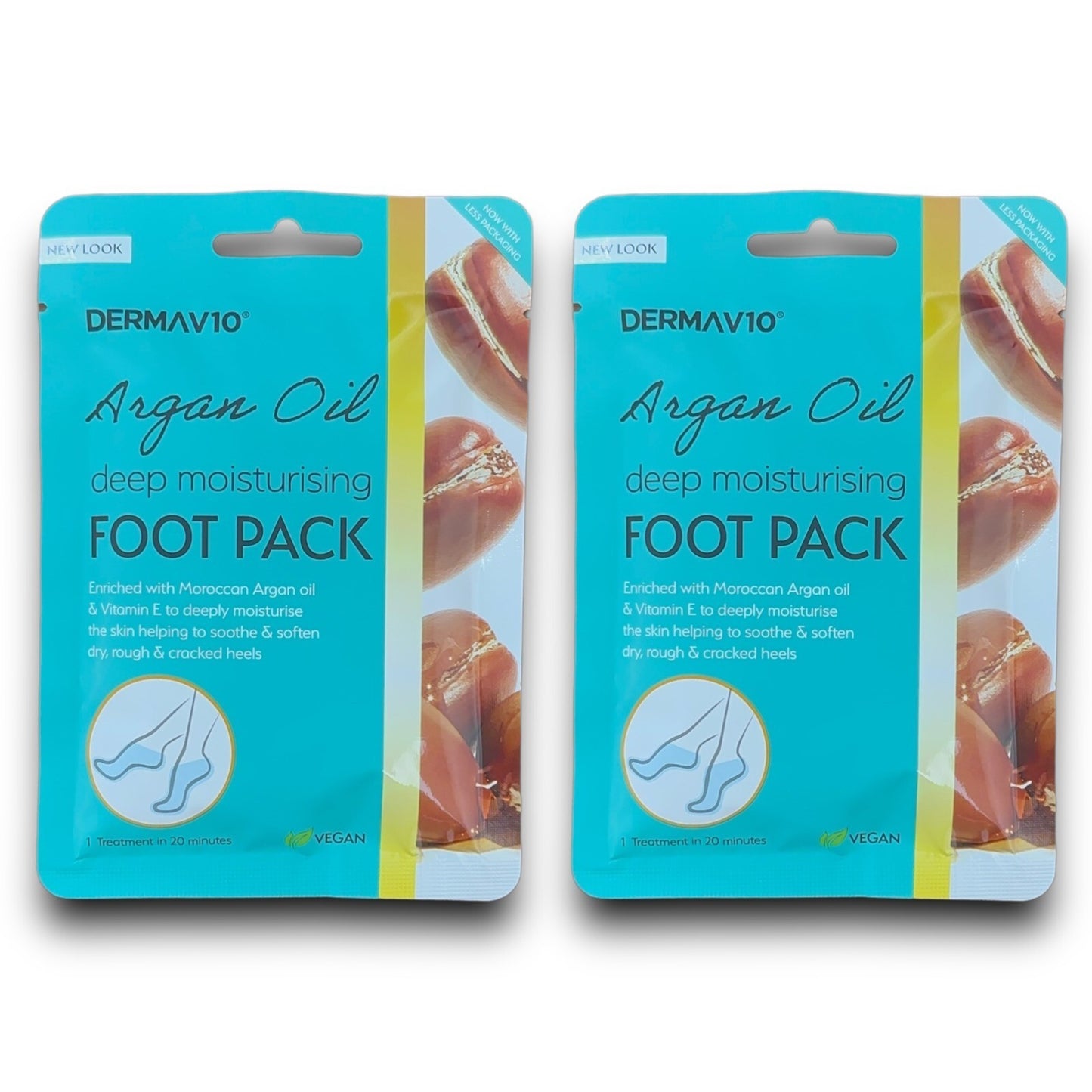 2x Derma V10 Argan Foot Socks Mask Baby
