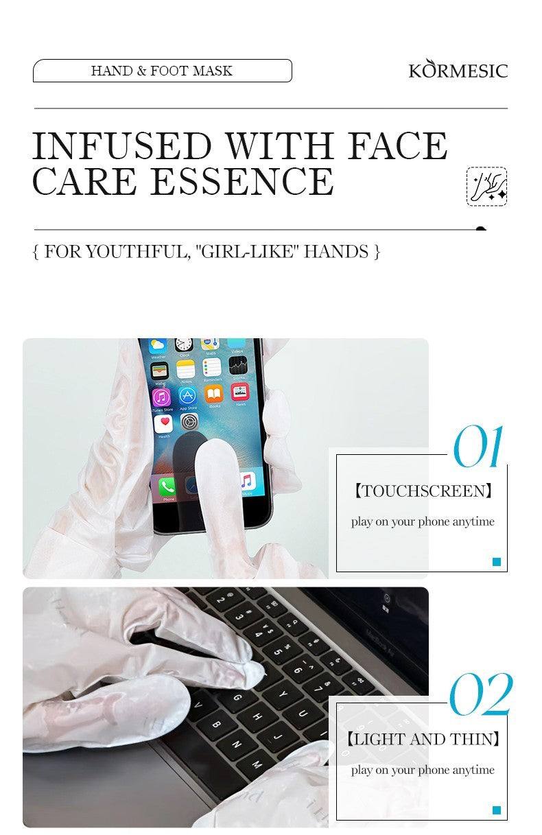 3x Long Milk & Niacinamide Moisturising Hand Mask