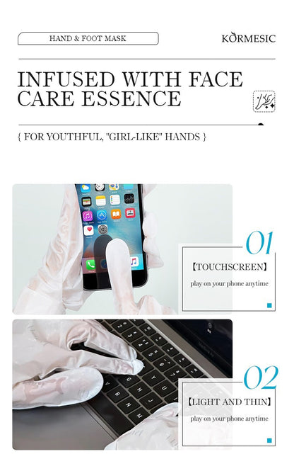 3x Long Milk & Niacinamide Moisturising Hand Mask