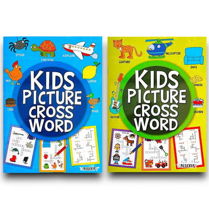 2 | Puzzle Books | Children's Kids | Picture Crossword | Travel A4 Books