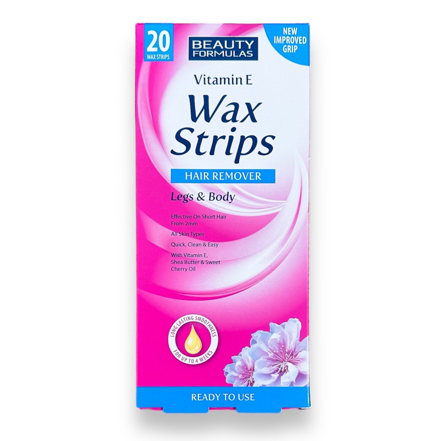 Wax Strips Waxing Leg and Body Bikini Vitamin E Beauty Formulas wax 80 Strips