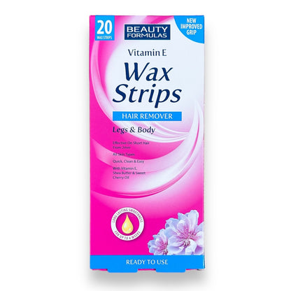 Wax Strips Waxing Leg and Body Bikini Vitamin E Beauty Formulas wax 80 Strips