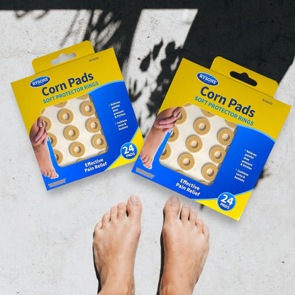 72x Corn Pads Foam Cushions Adhesive Rings Pain Relief Protective Foot Plasters