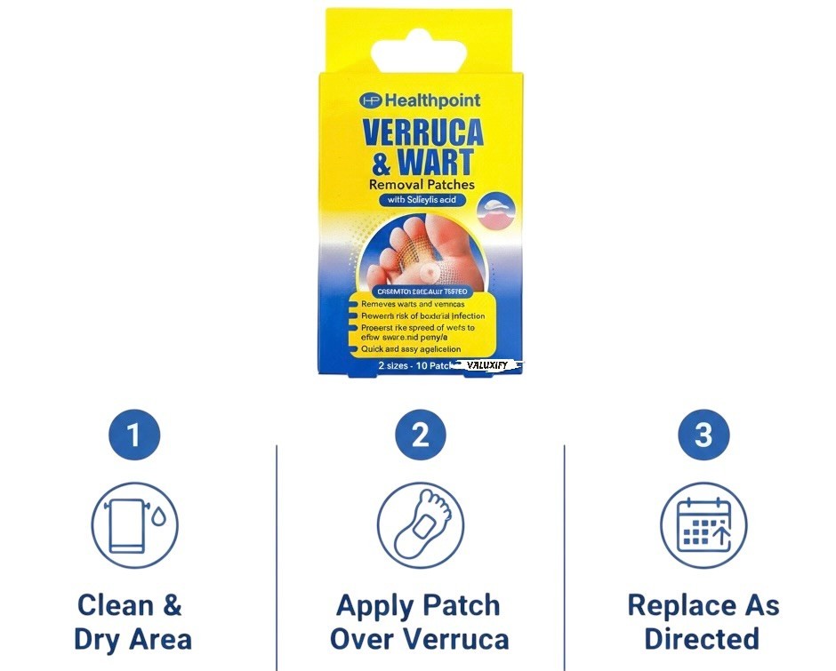 Healthpoint Verruca Infection & Wart Removal 10 x Patches with Salicylic Acid