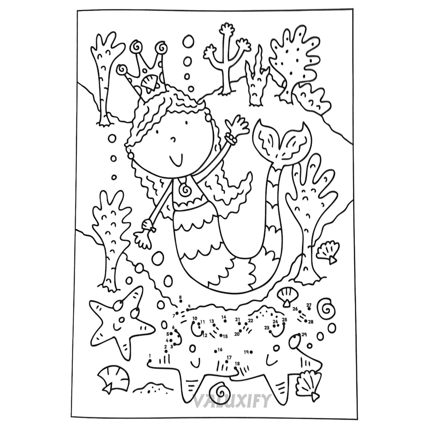 2 | Dot to Dot | Kids Colouring Books | Mermaid Unicorns | Puzzle Activity A4