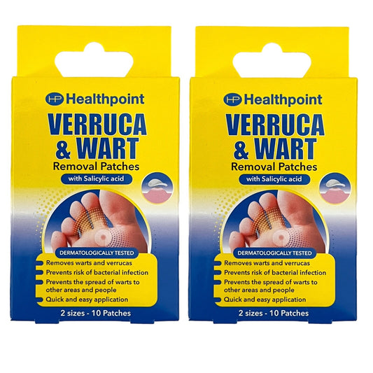 Verruca Wart Remover Patches Salicylic Acid Treatment – 20 Patches (2 x 10)
