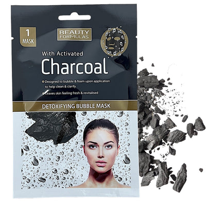 Beauty Formulas Activated Charcoal Face Mask Detoxifying Bubble Facial Mask