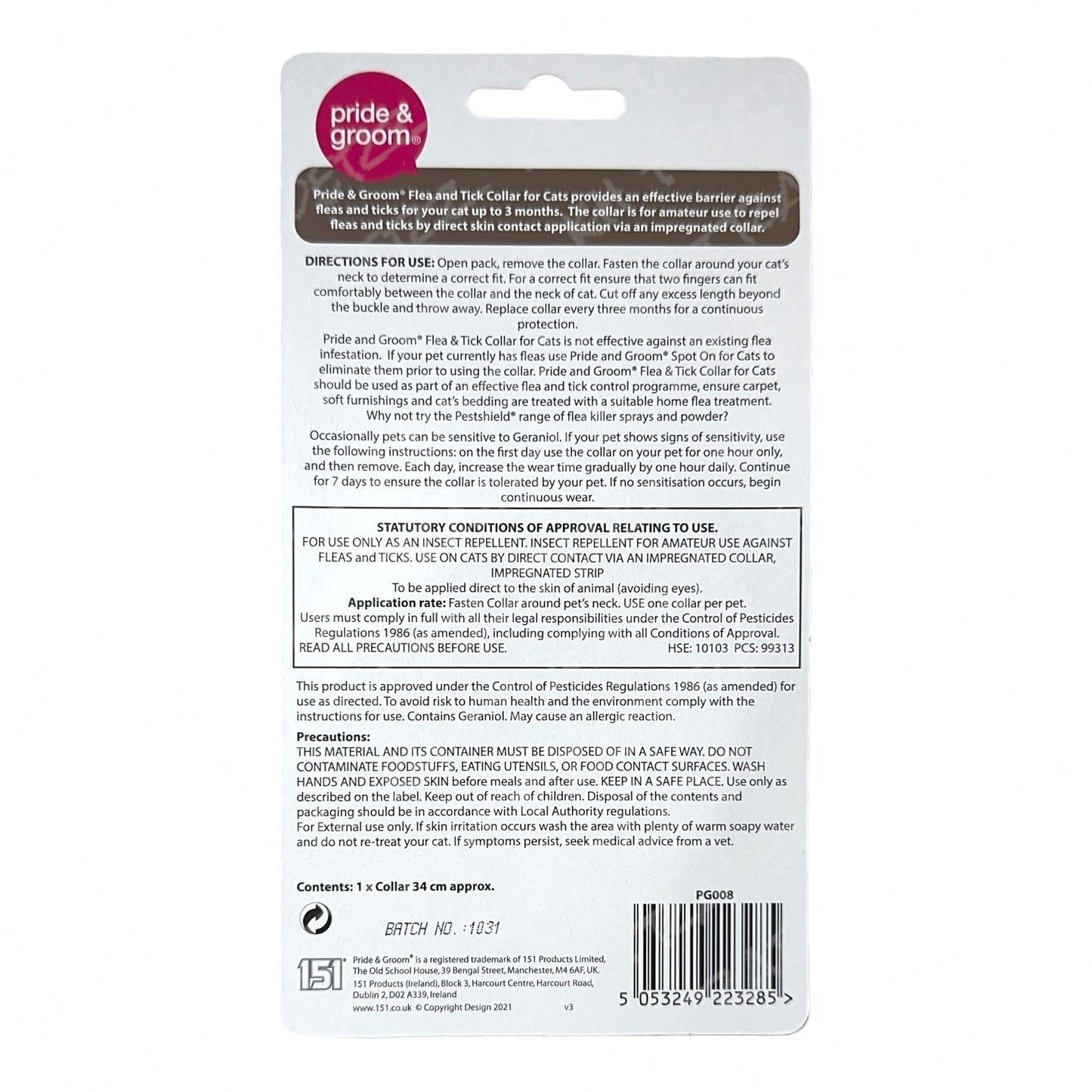 Cat Flea &amp; Tick Repellent Collar