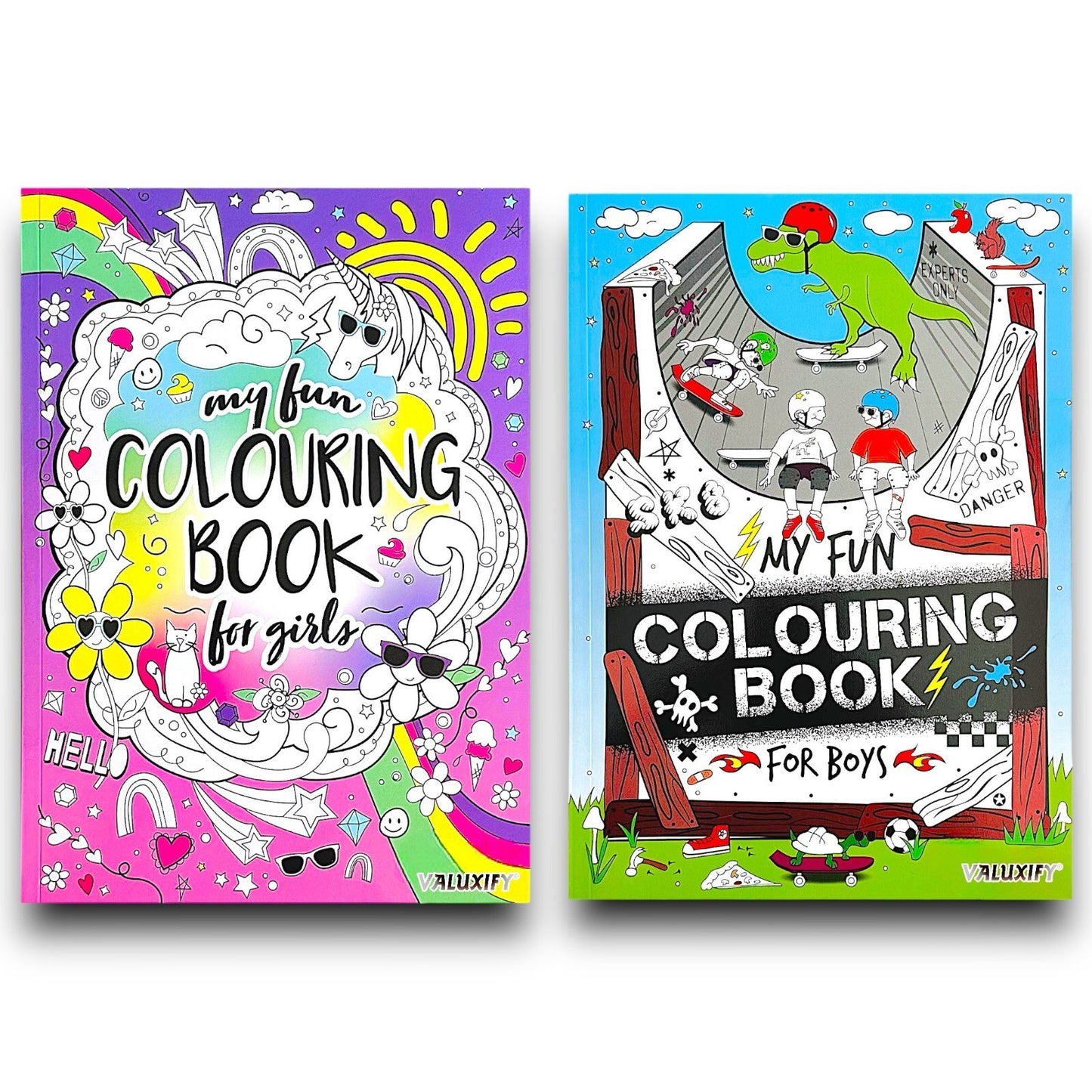 2 | KIDS CHILDREN | COLOURING BOOKS | A4 | COLOUR FUN ACTIVITY DRAWING