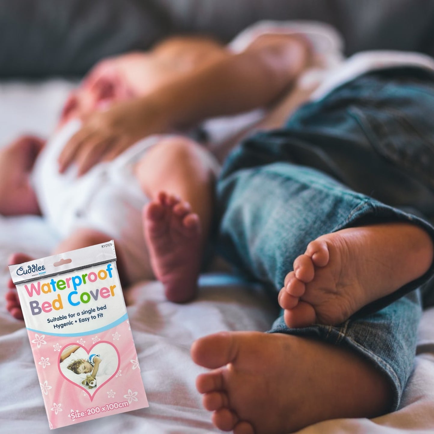 WATERPROOF CHILD BED SHEET COVER SINGLE MATTRESS PROTECTOR PLASTIC KID WETTING