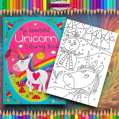 2 | Unicorn Mermaid | Colouring Books | for Girls Kids Children Activity
