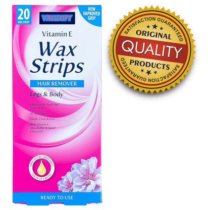 40 Wax Strips Leg and Body Waxing Bikini Vitamin E Beauty Formulas wax Strips