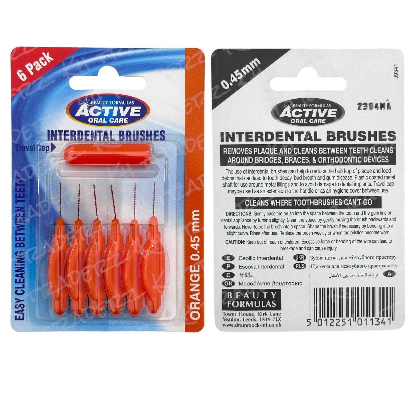 Interdental Dental Brushes Teeth Tooth Oral Care Clean Brush Blue & Orange