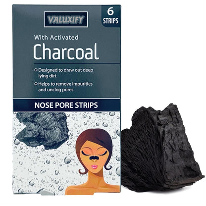 Charcoal Nose Pore Strips Blackhead Removal Unclog Pore Smooth Deep Cleansing x6