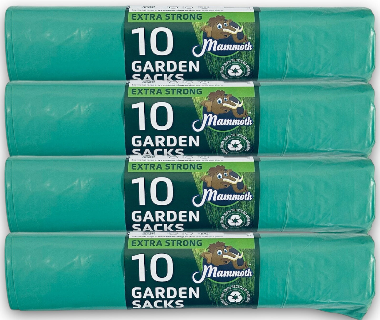 GARDEN WASTE SACKS BAGS EXTRA STRONG GARDEN GREEN RUBBISH BIN BAGS 80L