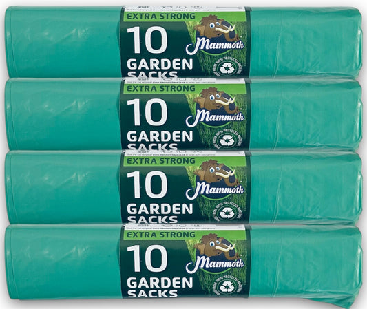 GARDEN WASTE SACKS BAGS EXTRA STRONG GARDEN GREEN RUBBISH BIN BAGS 80L