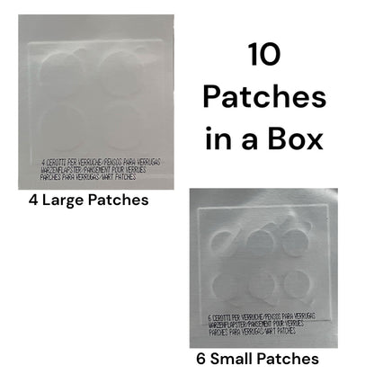 Verruca Wart Remover Patches Salicylic Acid 30 Pads (3 × 10) 2 Sizes Fast Relief