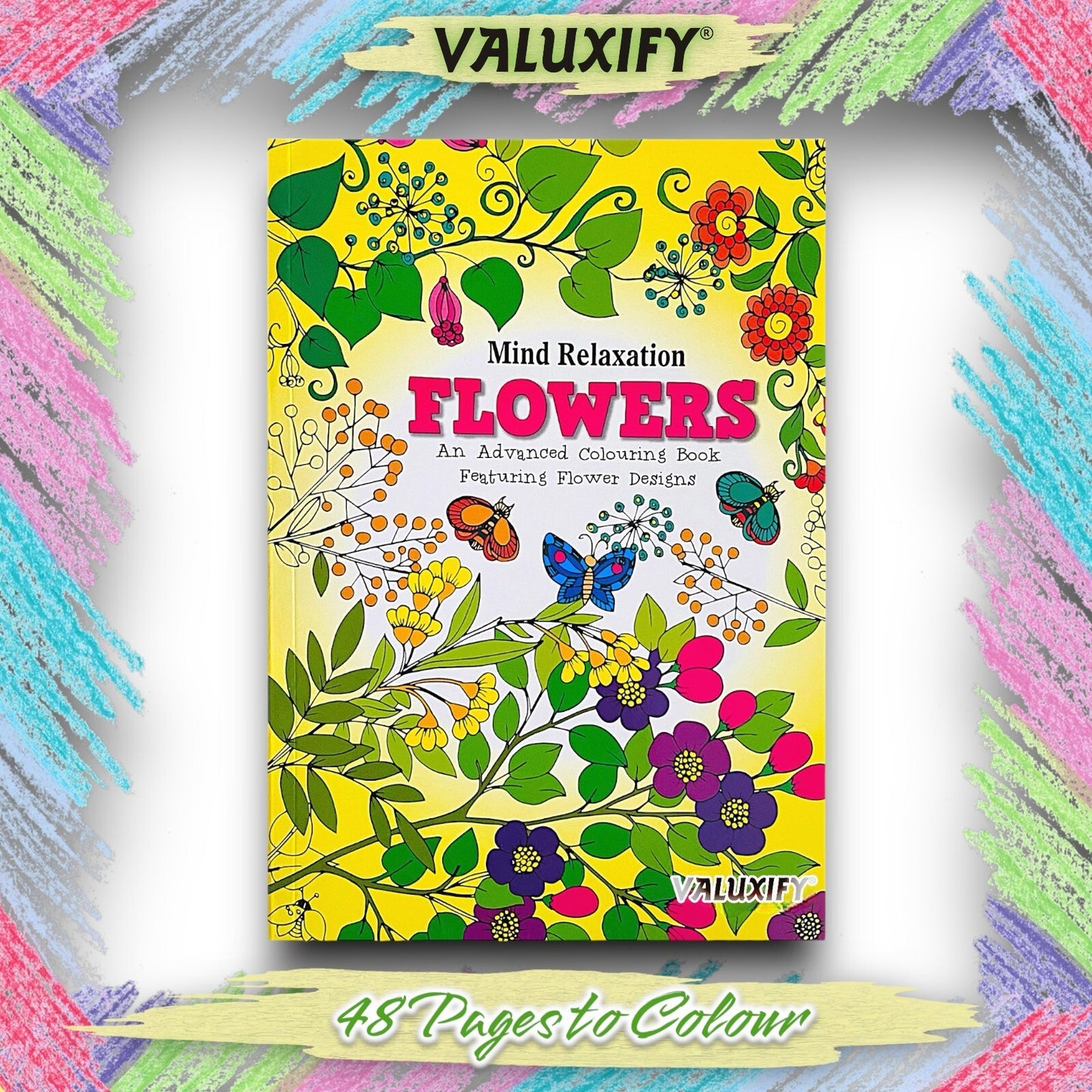 Adult & Teen Advanced Colouring Books – Stress Relief Art Therapy Patterns