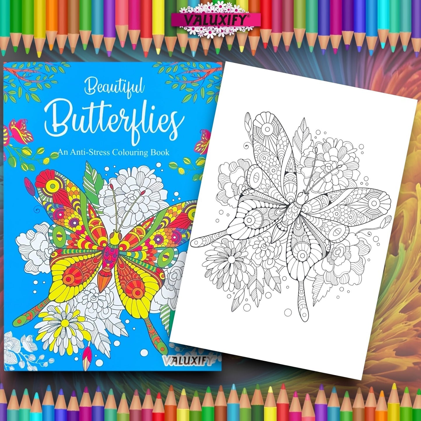 2 | Adult Colouring Books Mindfulness Relax Your Mind Colour Therapy Relaxing