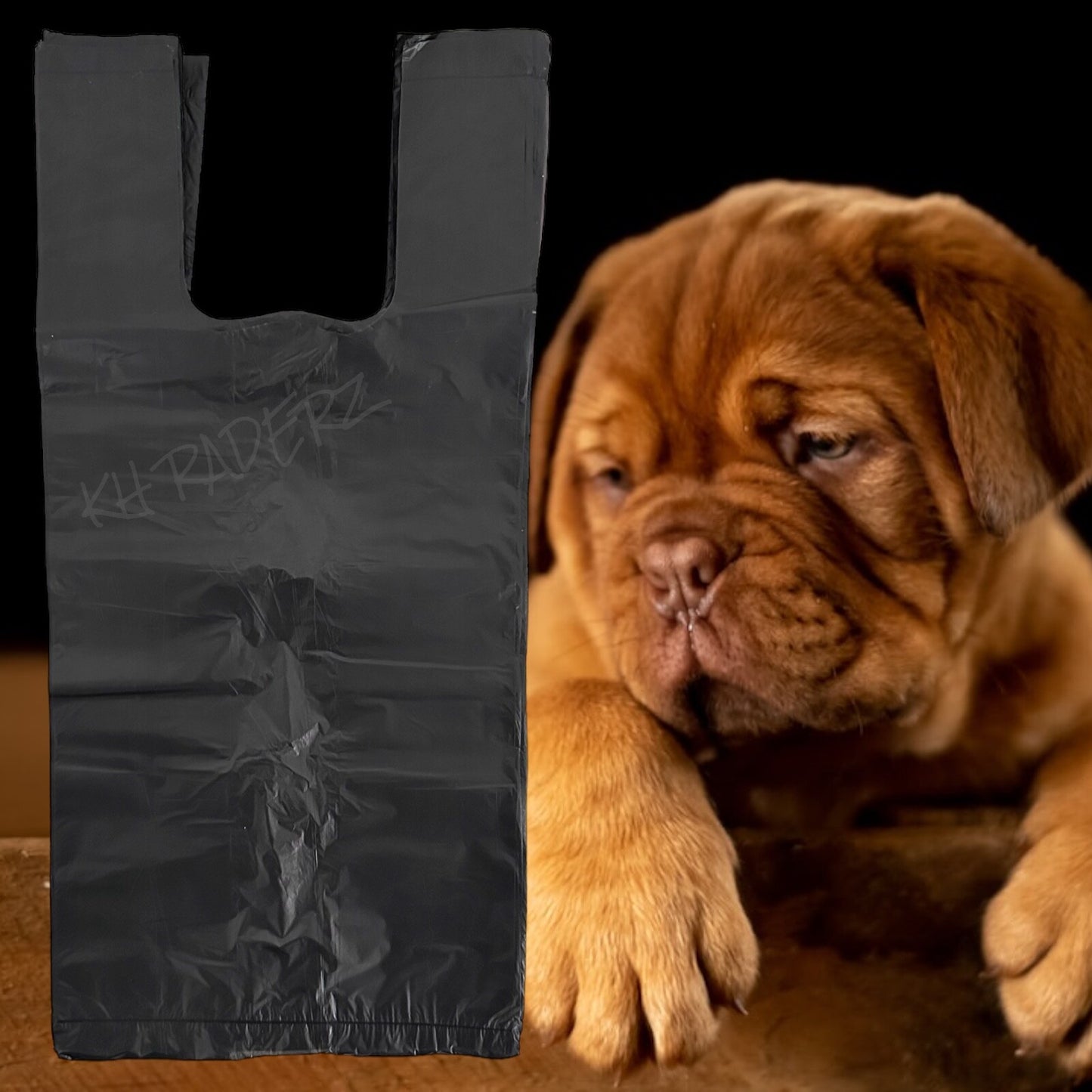 Tidzy Dog Waste Bags – Strong Leak-Proof Poop Bags with Tie Handles, 26×29cm