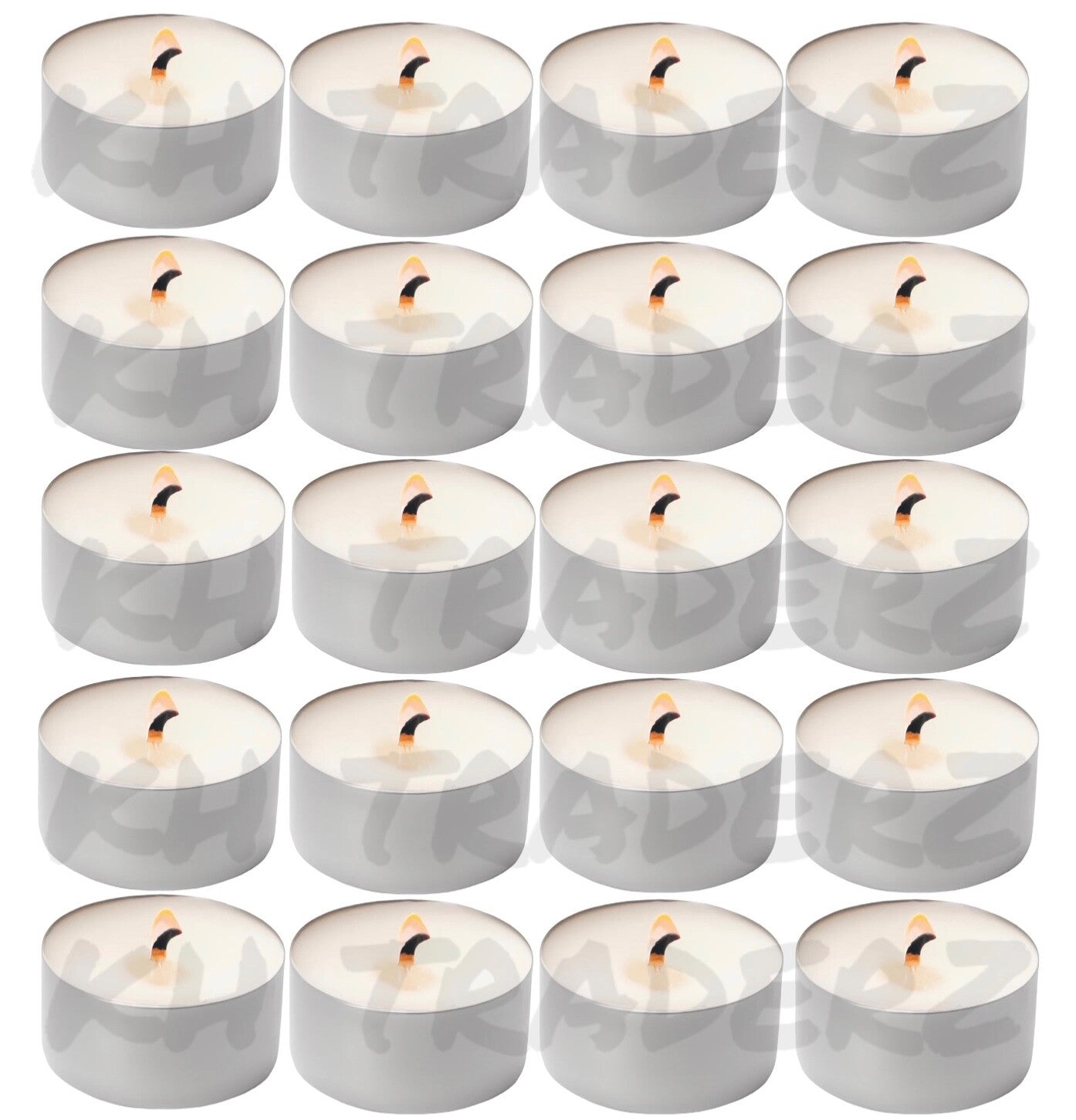 Opella 40 Unscented Tea Lights Candles 8 Hours Burn Time