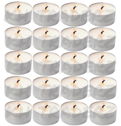 Opella 40 Unscented Tea Lights Candles 8 Hours Burn Time