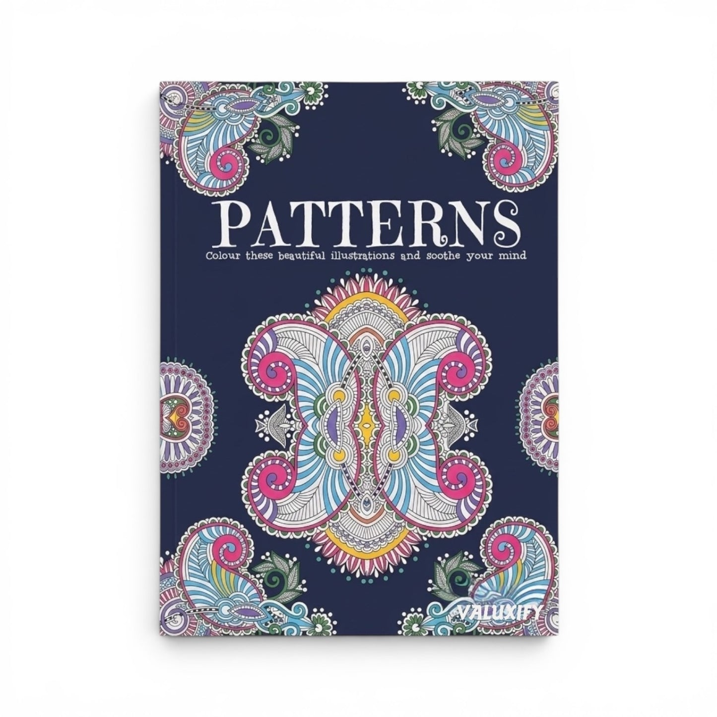 Adult Anti Stress Colouring Book Flowers Patterns Zen Doodle Mindfulness Floral