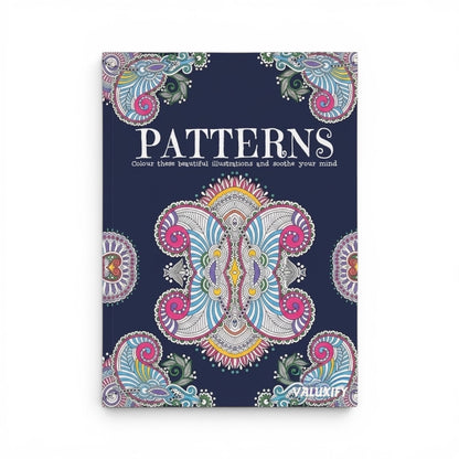 Adult Anti Stress Colouring Book Flowers Patterns Zen Doodle Mindfulness Floral
