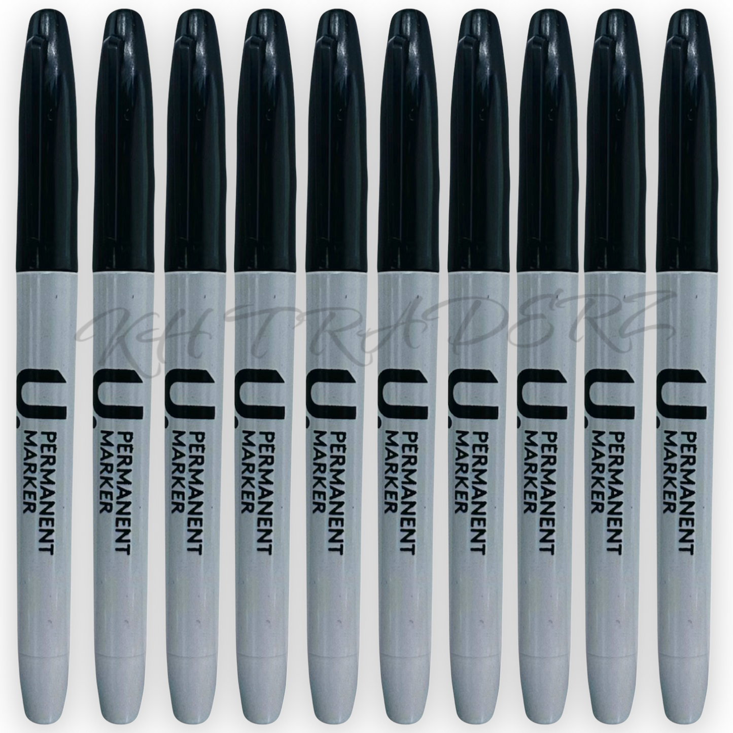 Permanent Marker Pens Black - Bullet Tip - Work Office School Project Black 6pcs