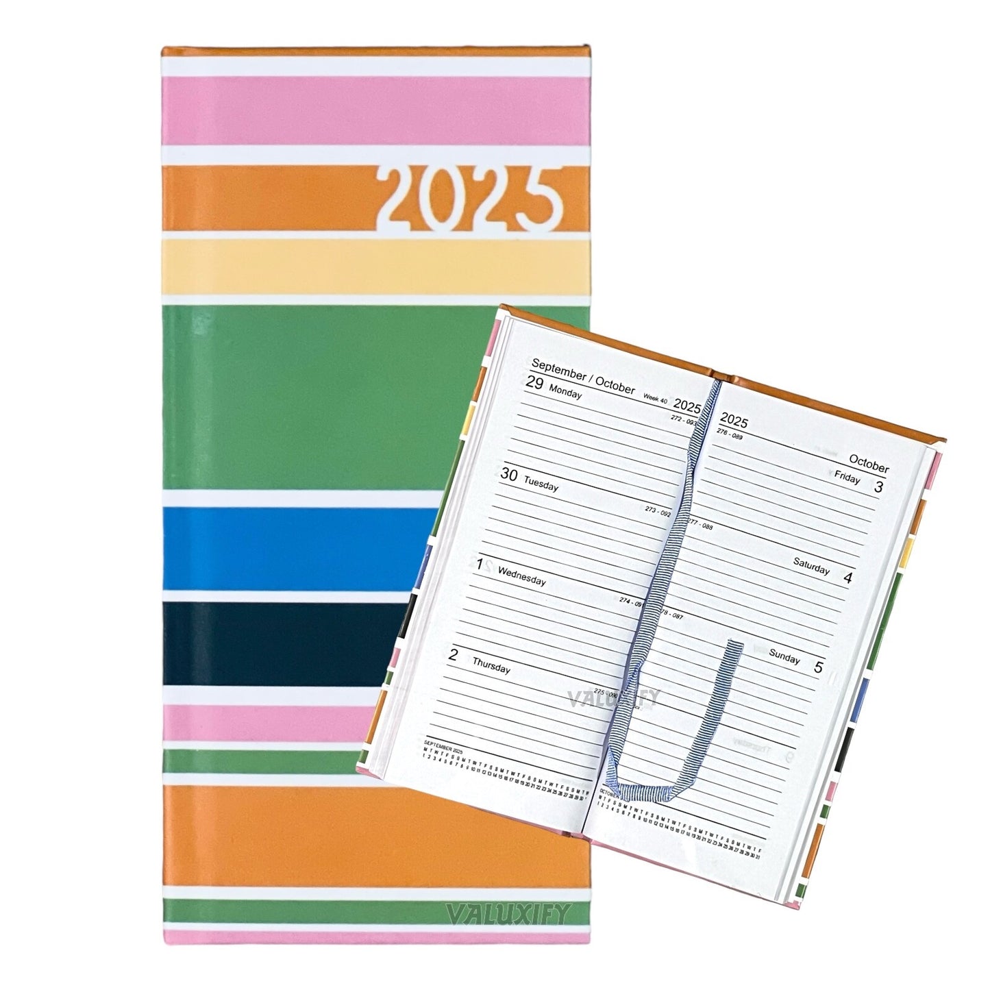 2025 Diary Slim Size Week to View 2025 Diaries Full Year Organiser Planner