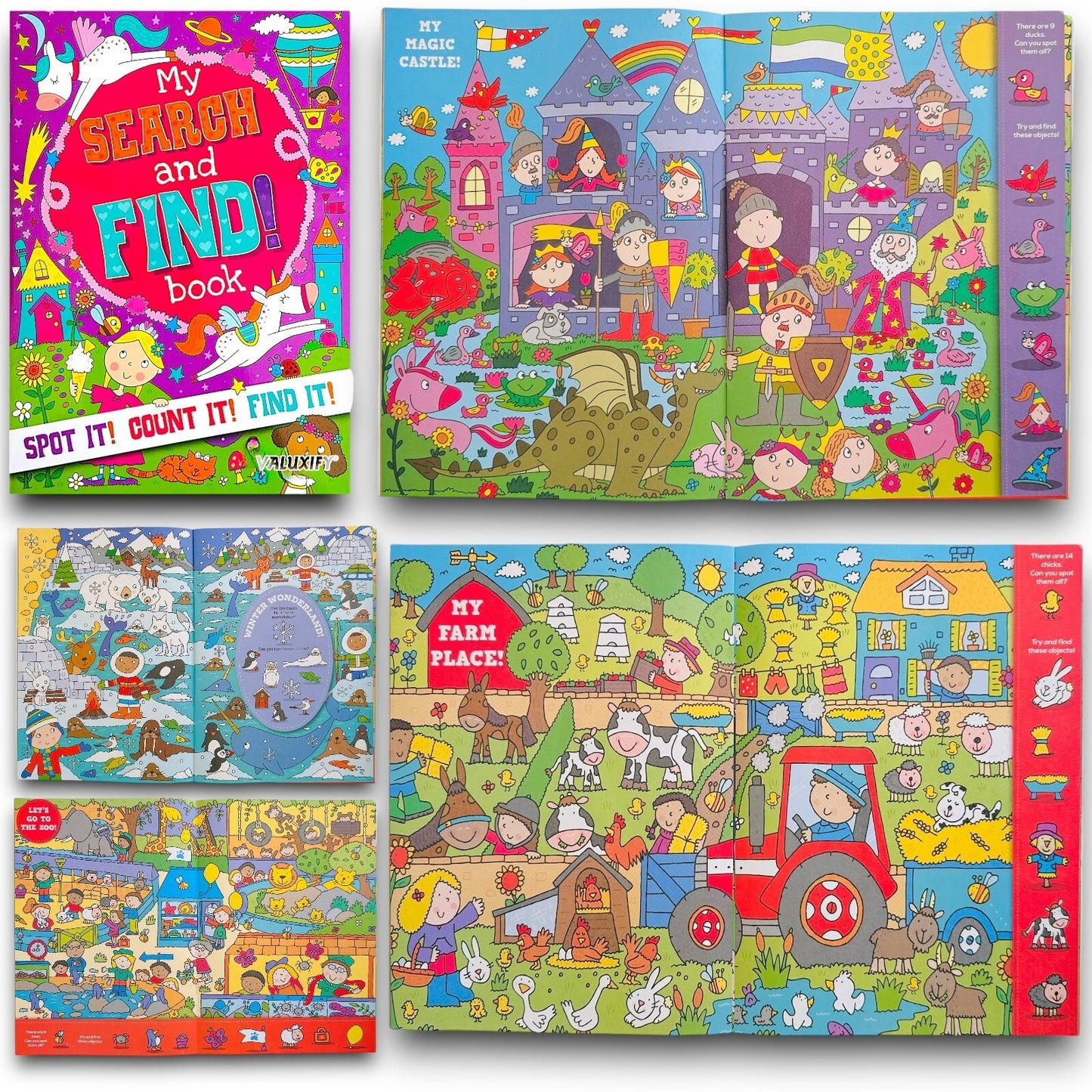 Search & Find  Kids Children Kids Activity Books My  Puzzles Fun 2 Books A4