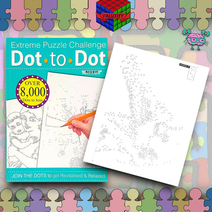 EXTREME DOT TO DOT PUZZLES BOOKS for adults CHALLENGING PUZZLES book Dot to Dot