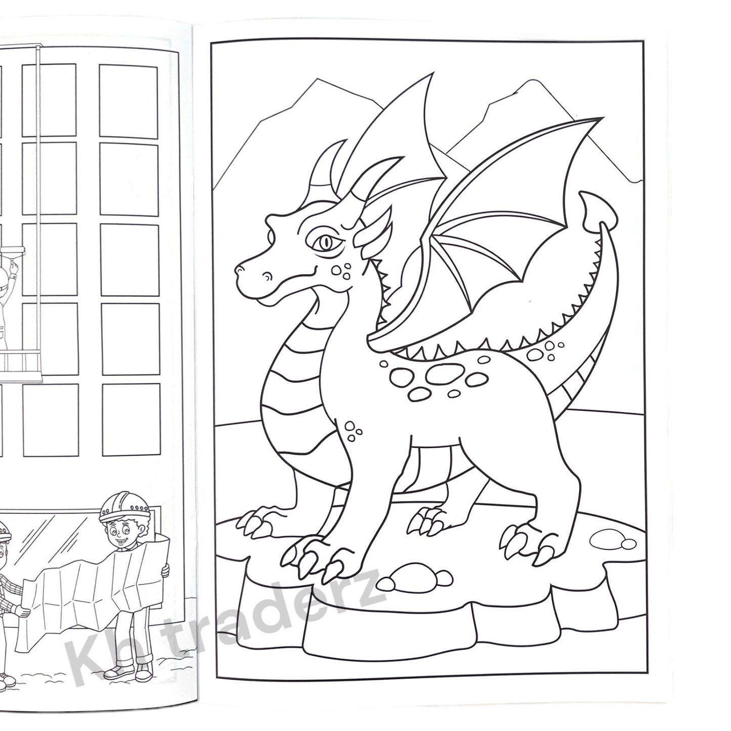 Wild Dragon & Dinosaur, Pirate Coouring Book set