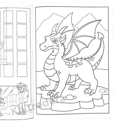 Wild Dragon & Dinosaur, Pirate Coouring Book set