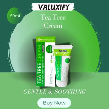 Healthpoint Tea Tree Cream Natural antiseptic Gentle Soothing 50ml- 3PK